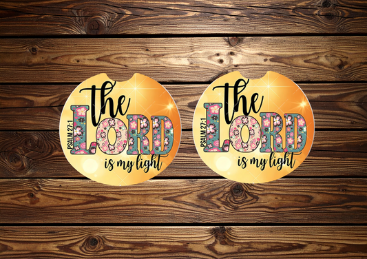 The Lord is my Light Car Coasters