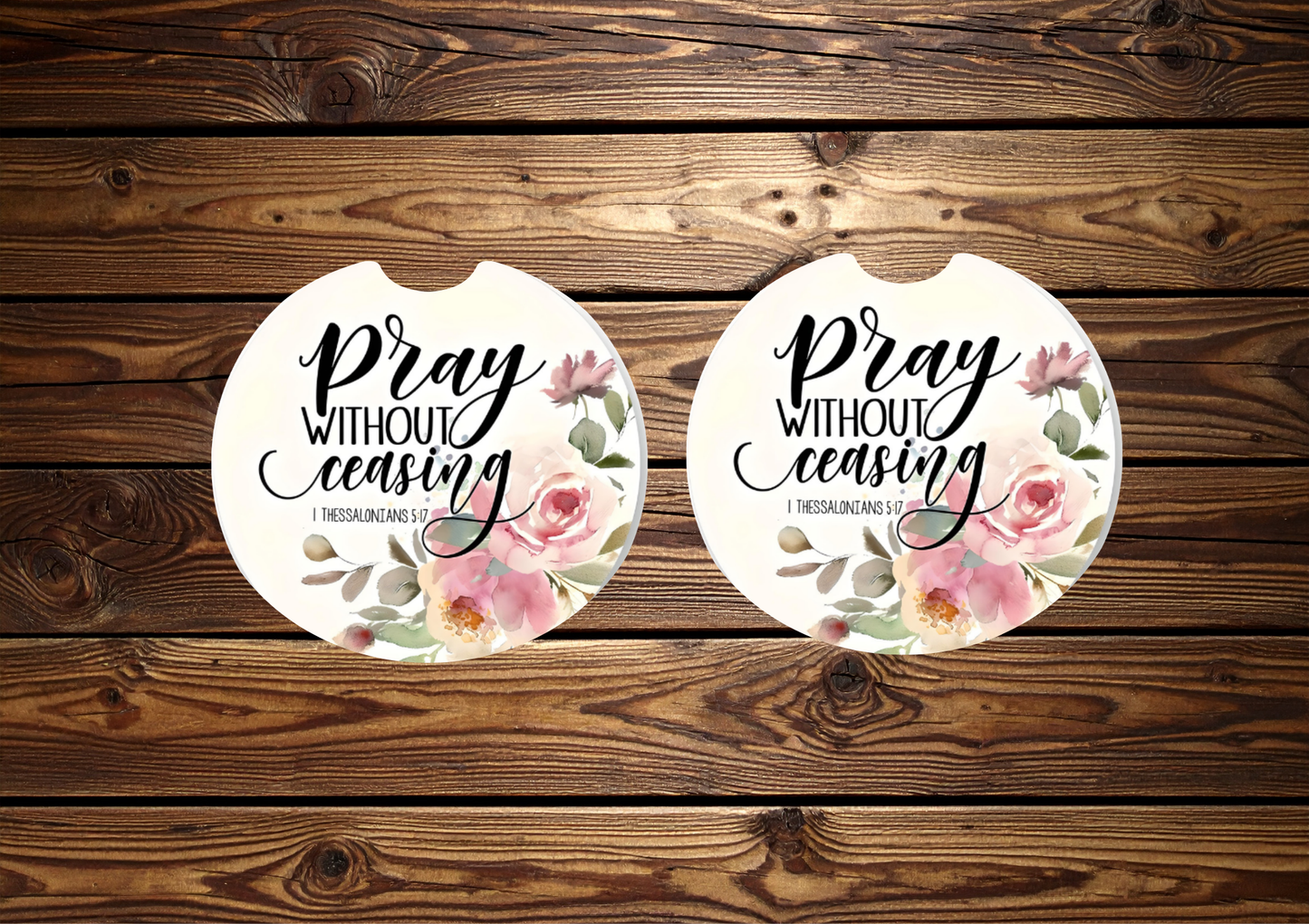 Pray without Ceasing Car Coasters