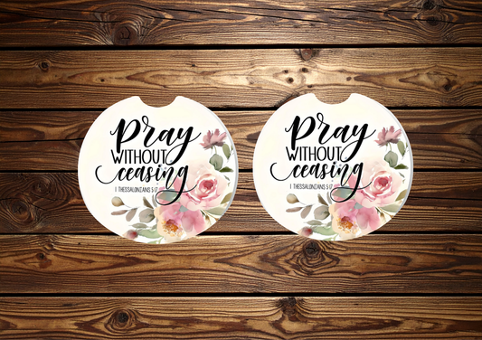 Pray without Ceasing Car Coasters