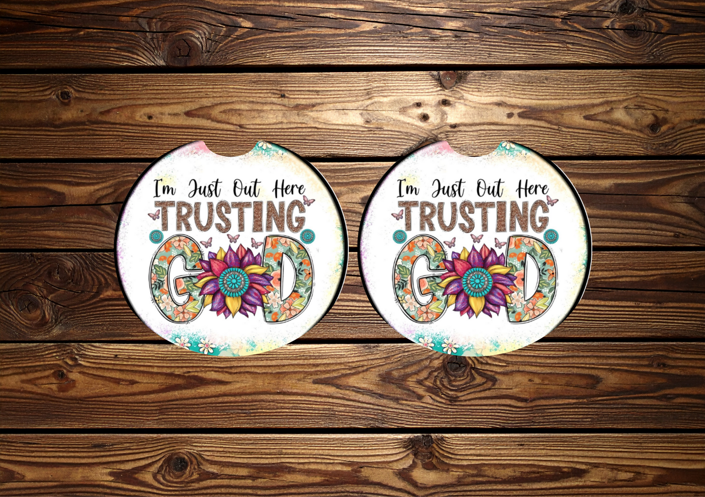Trusting God Car Coasters