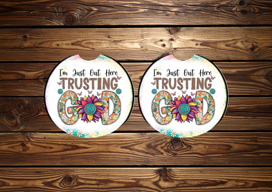 Trusting God Car Coasters