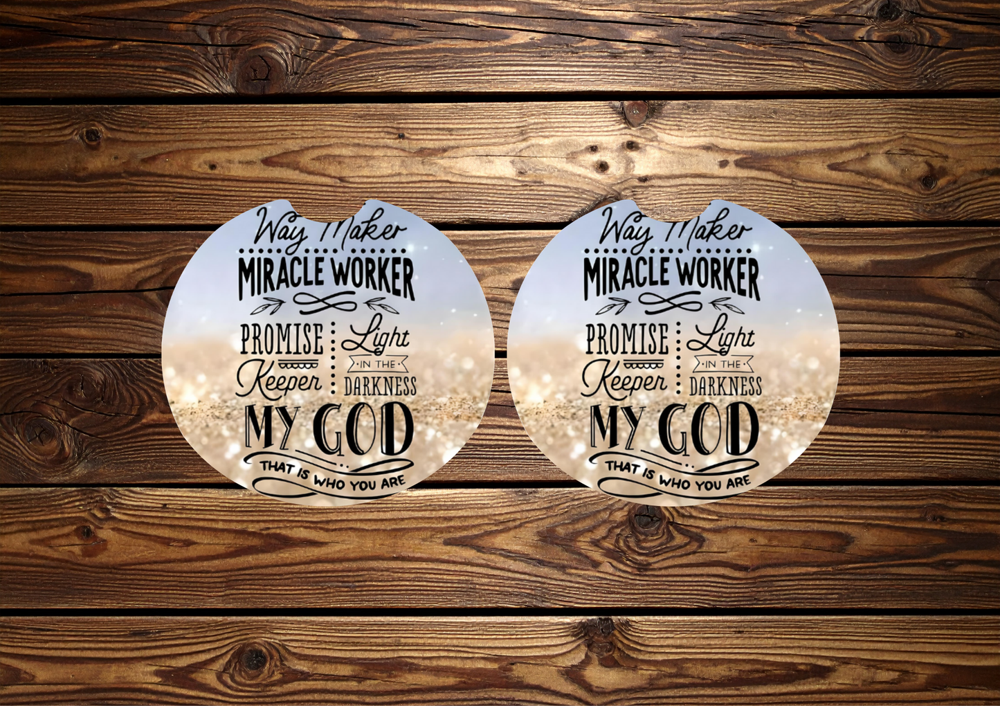 My God Car Coasters