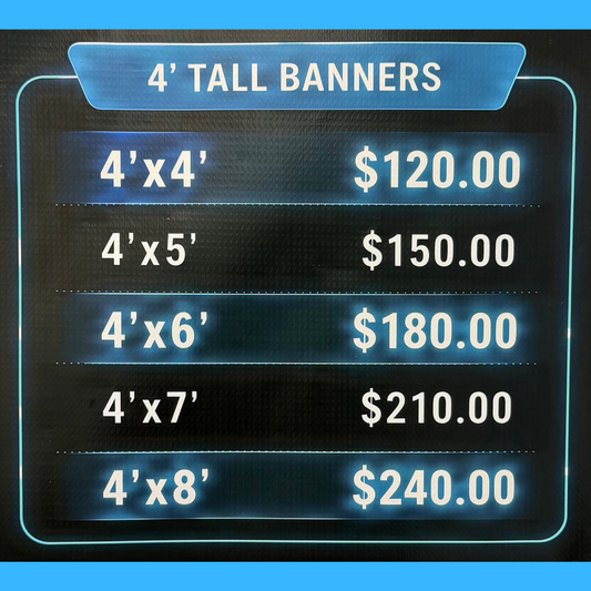 4' Tall Banners